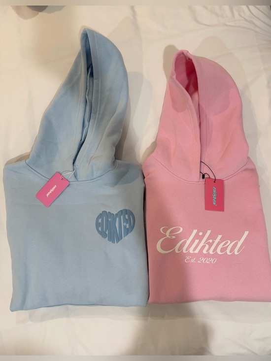 Edikted Tops - Edikted Pink and Light Blue Hoodies - Both Size Small